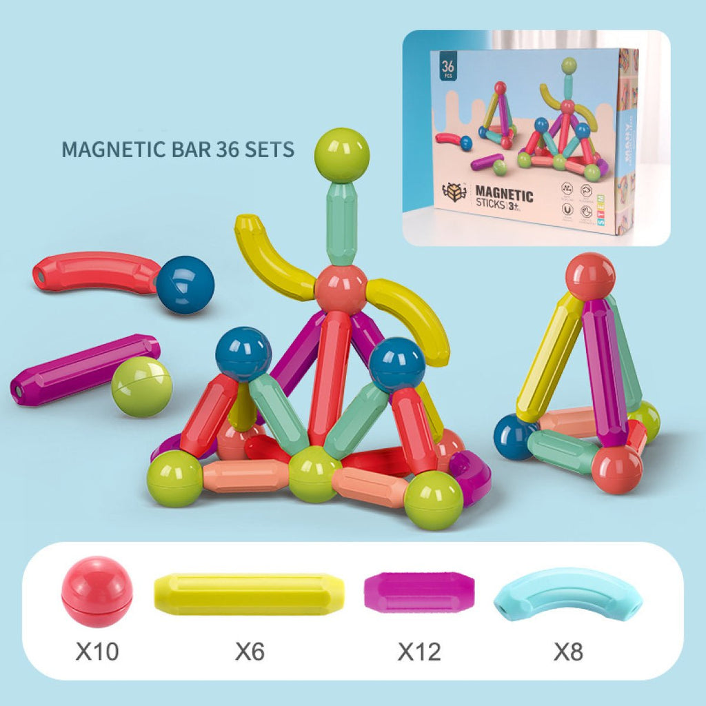 Magnetic Building Blocks: 25-Piece Early Learning Toy Set