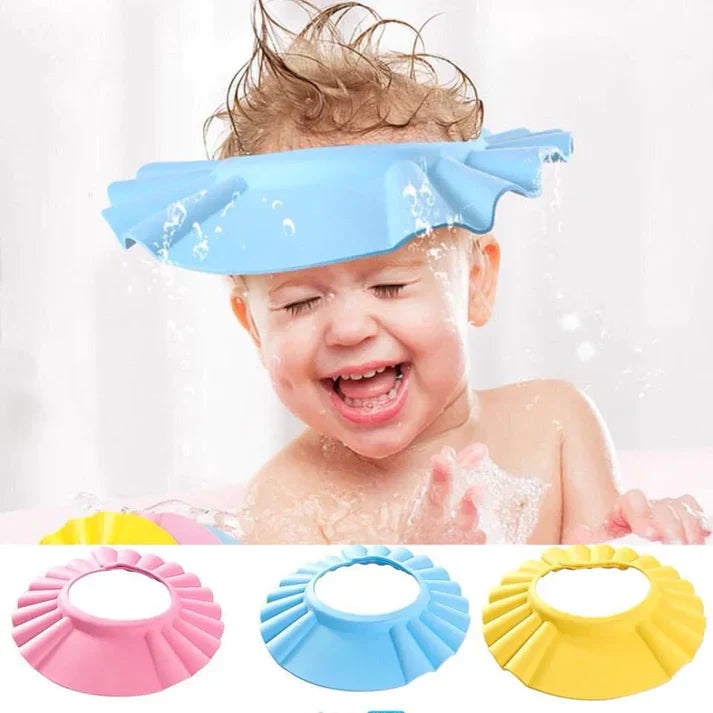 Waterproof Baby Shower Cap: Silicone Shampoo Shield & Eye Protection