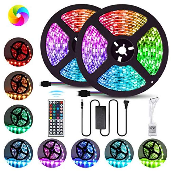 RGB LED Strip Lights: Music Sync & App-Controlled Ambiance