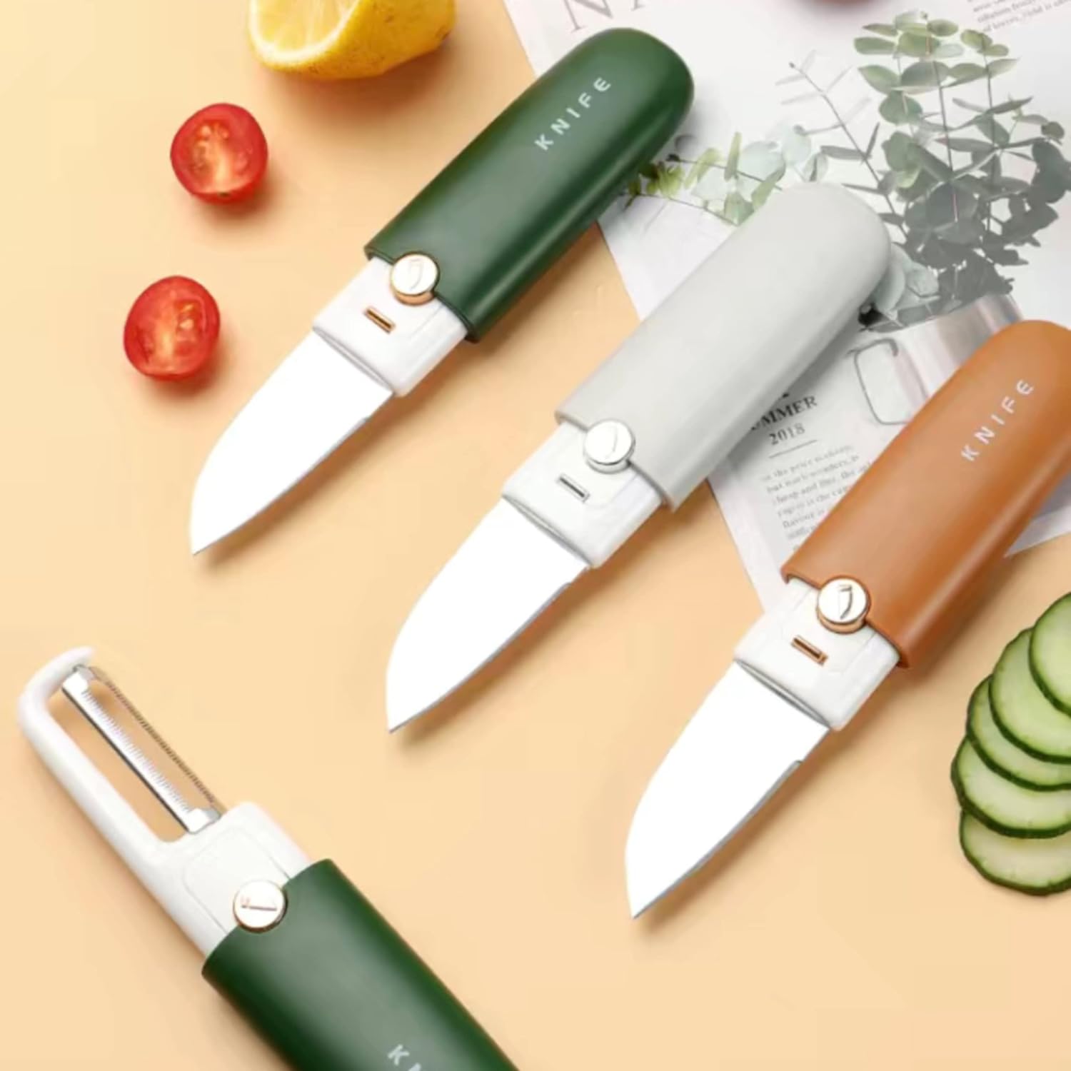 2-in-1 Stainless Steel Knife & Peeler: Effortless Fruit Cutting