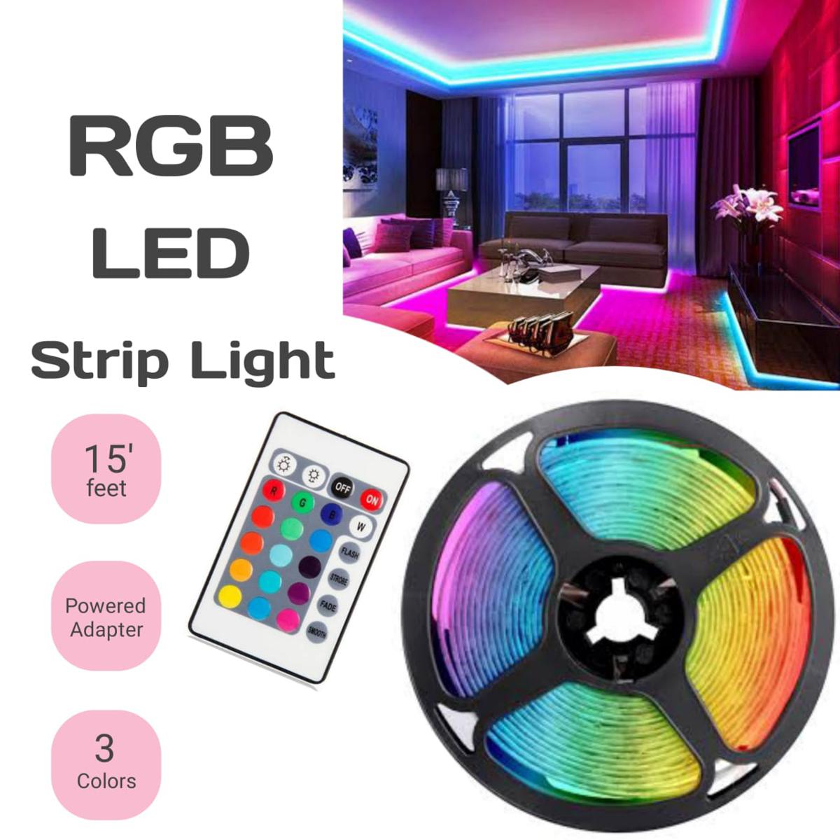 RGB LED Strip Lights: Music Sync & App-Controlled Ambiance