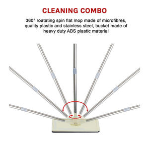 360° Spin Mop: Efficient Cleaning System with Reusable Microfiber Pad