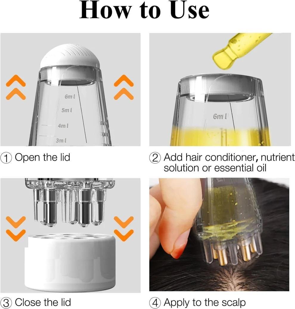 Scalp Massager Comb: Easy Hair Oil Applicator