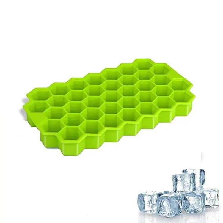 Honeycomb Ice Cube Tray: Silicone Push Pop Tray with Lid